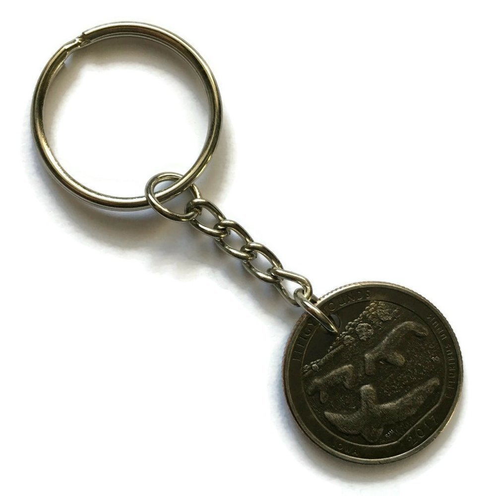 2017 Iowa State Quarter Keychain Handmade Coin Money Stainless Steel 4for$20